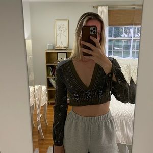 Free People cropped long sleeve